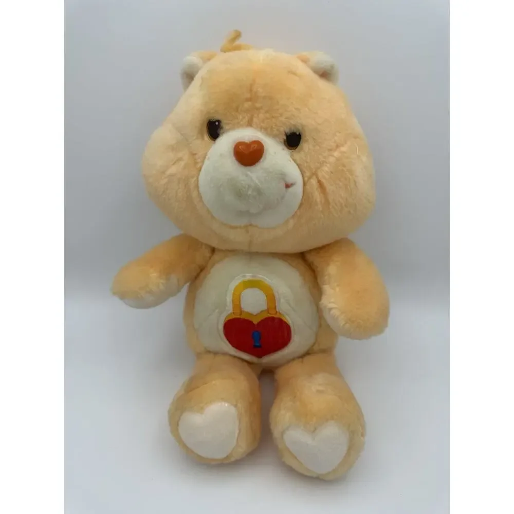 Care Bears Talking Secret Heart Plush Stuffed Animal Toy Vintage 80s Kenner Lock